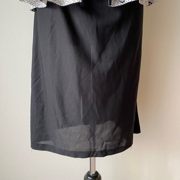 Vintage sz M one piece 80s midi dress - Picture 3 of 5